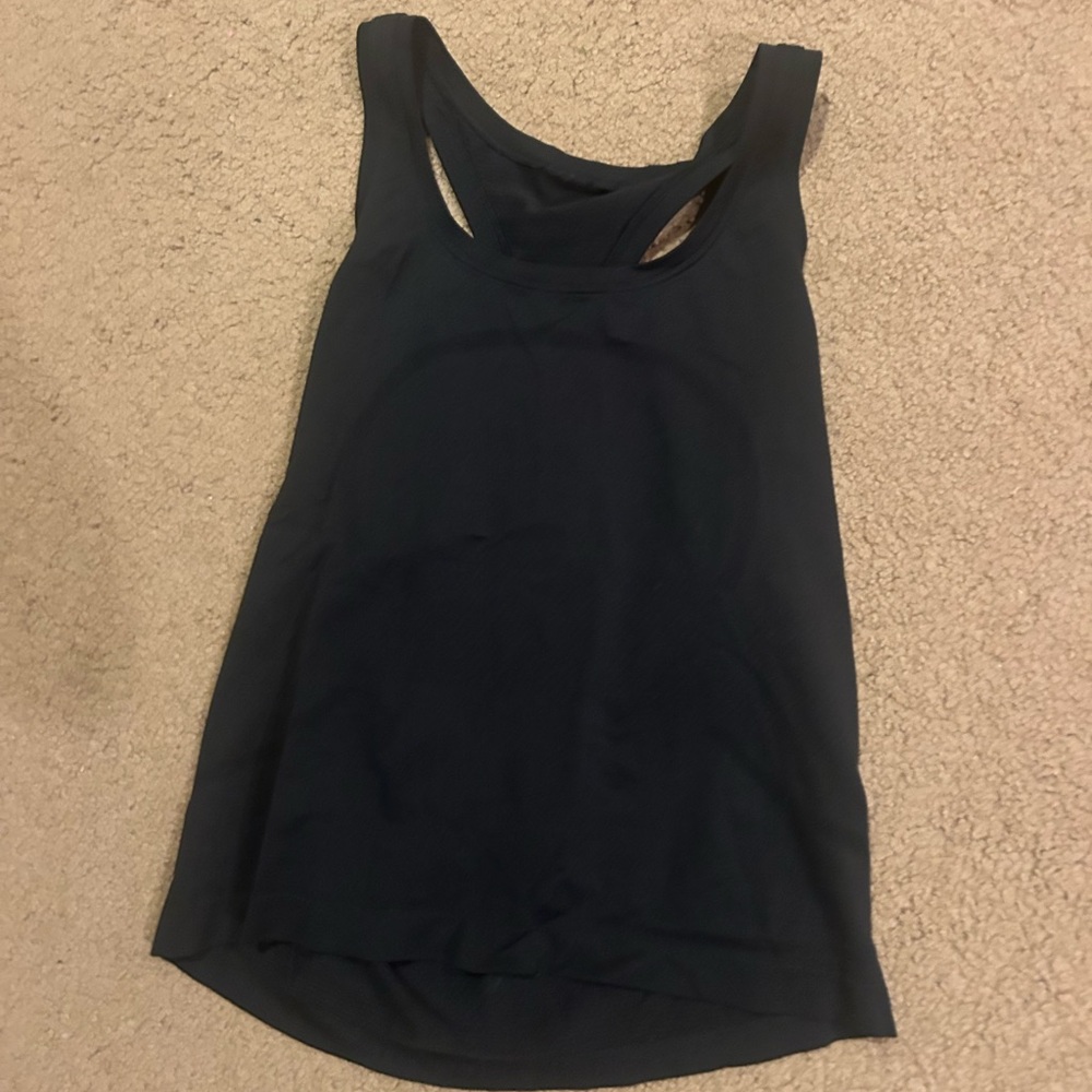 Lululemon Athletica Black race length Tank Top